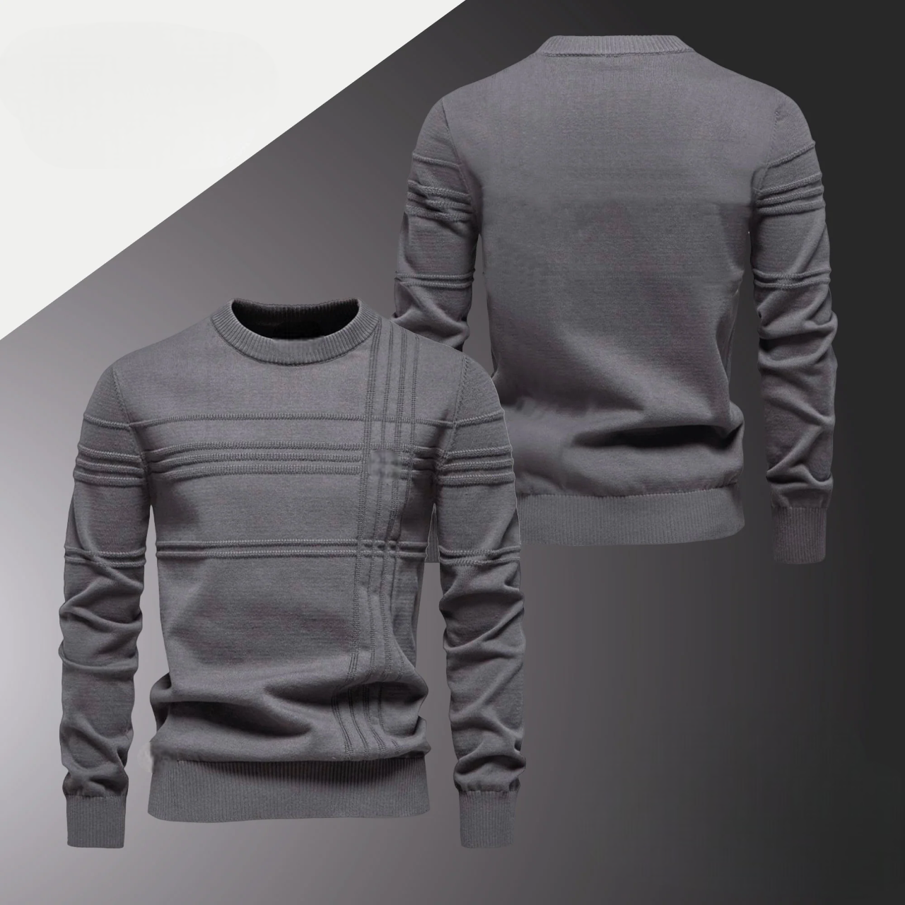 Elegant Textured Men's Sweater