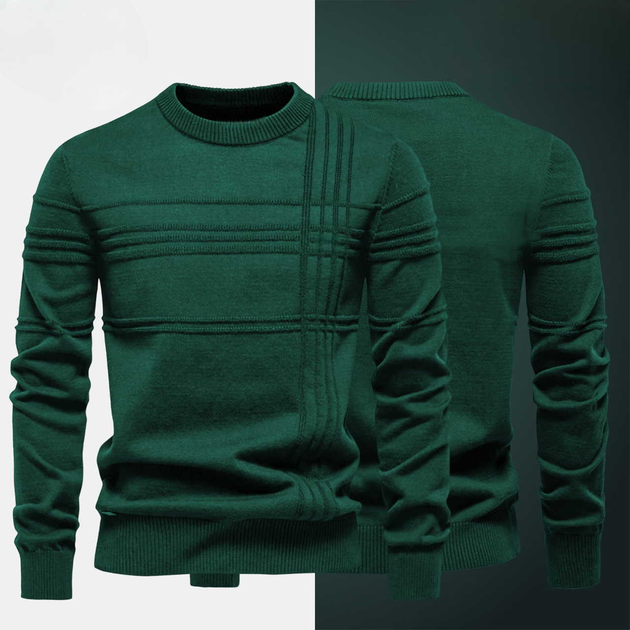 Elegant Textured Men's Sweater