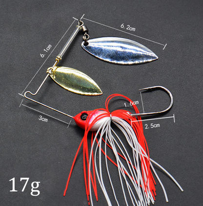 Spinnerbait Pro pour la pêche : Le leurre indispensable pour attraper plus de brochets couleur rouge