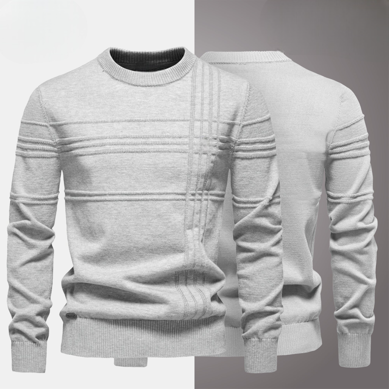 Elegant Textured Men's Sweater