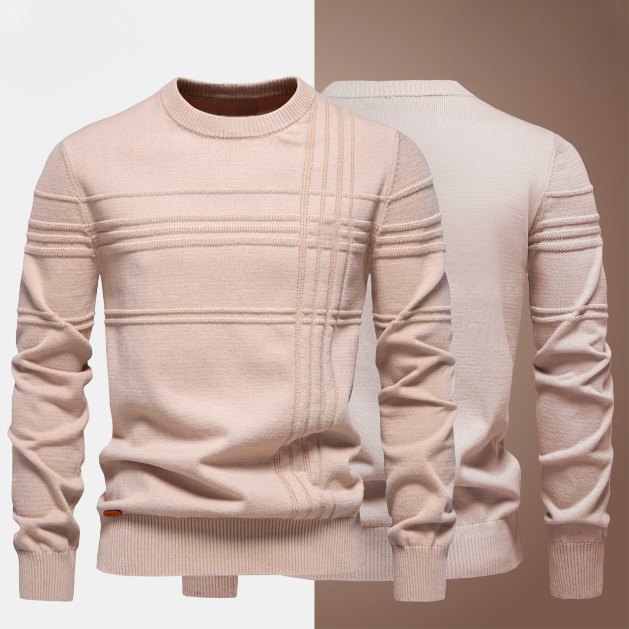 Elegant Textured Men's Sweater