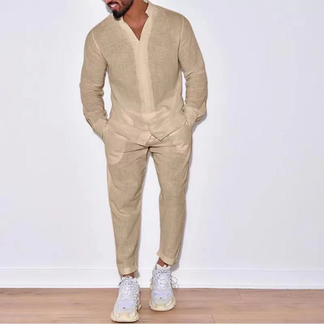 Exclusieve herenset – overhemd + broek gratis