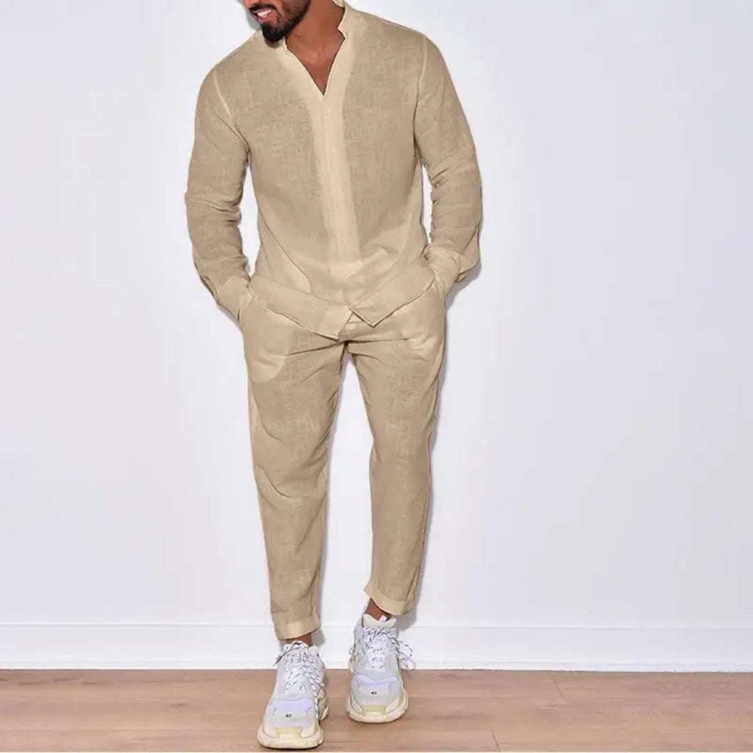 Exclusieve herenset – overhemd + broek gratis