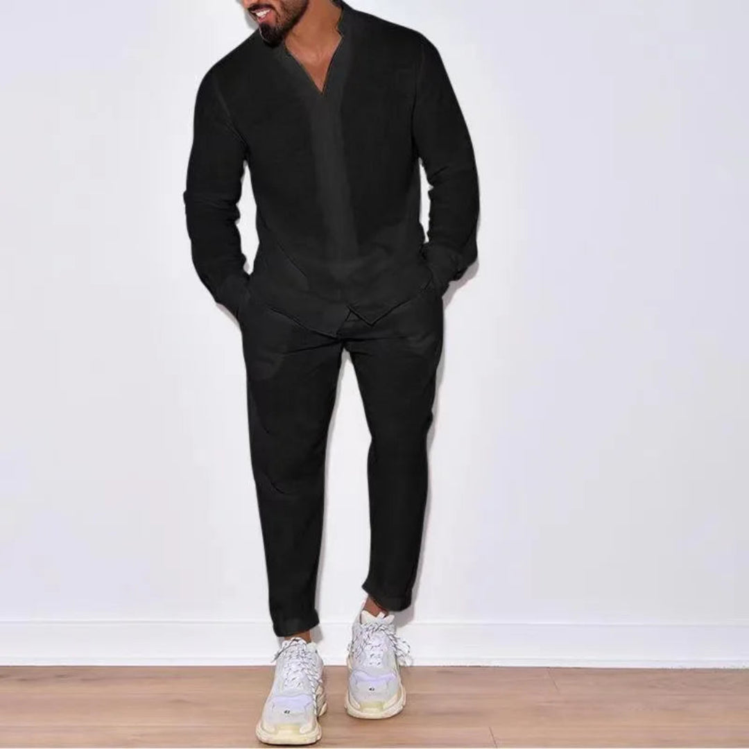 Exclusieve herenset – overhemd + broek gratis