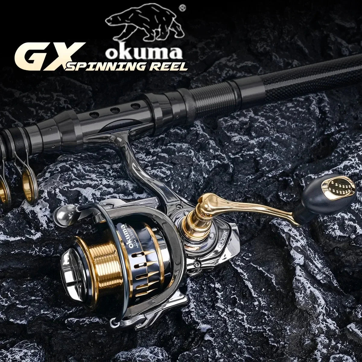 Moulinet de Pêche en Métal Original Okuma 22KG Drag