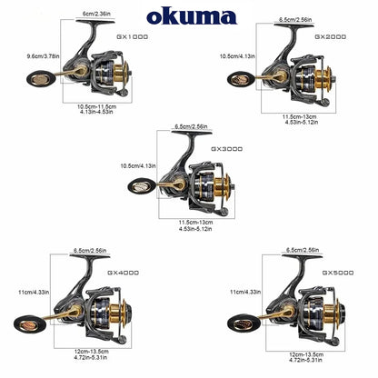 Moulinet de Pêche en Métal Original Okuma 22KG Drag