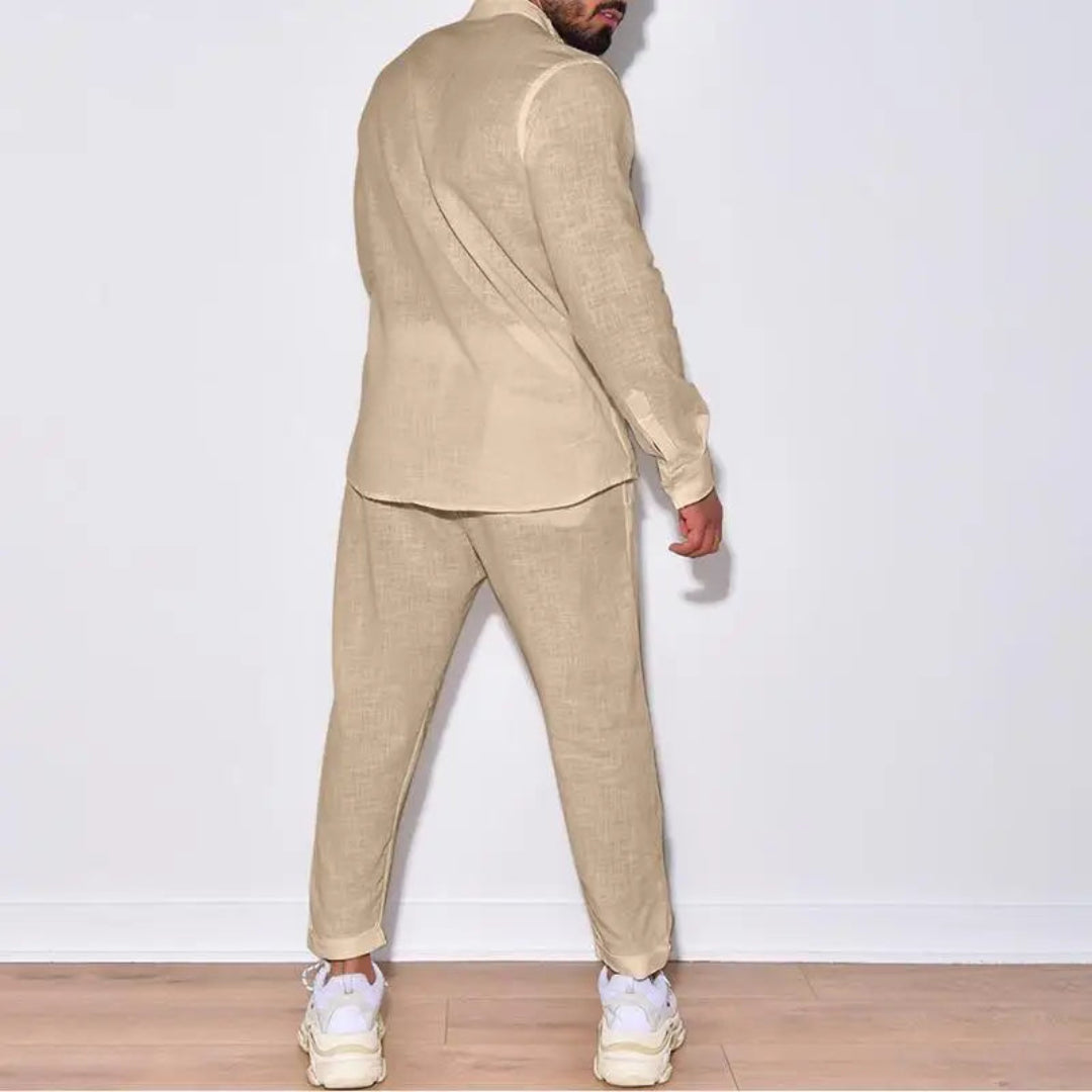 Exclusieve herenset – overhemd + broek gratis
