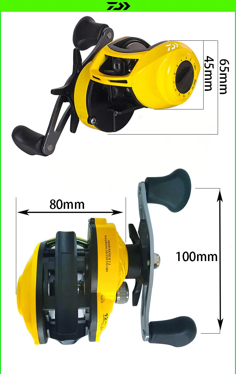 Daiwa Molen Met 18 Kg Slipkracht 12+1 Kogellagers Anti-Klit Systeem